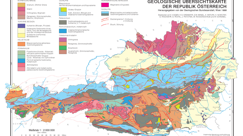 Eine geologische Karte Österreichs