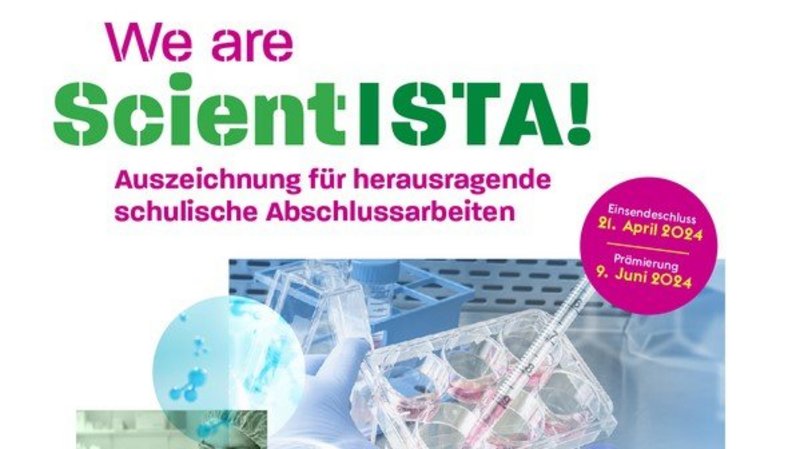 Deckblatt für den "We are scientISTA"-VWA-Wettbewerb